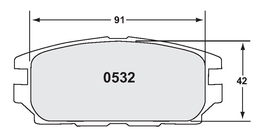 PFC 0532.01.16.44 Brake pads RACE 01 CMPD 16MM rear MITSUBISHI Evo 4,6,8,9 Photo-0