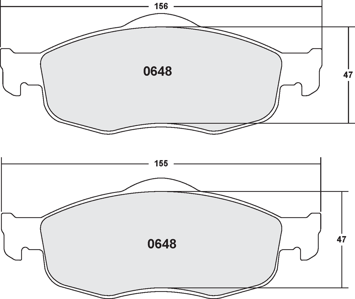 PFC 0648.22 Brake Pads for FORD Contour 1995-1997 (Z-Rated Compound) Photo-0