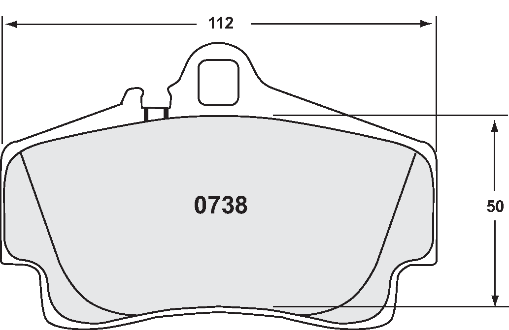 PFC 0738.08.16.44 Rear Brake Pads for PORSCHE 718 Cayman / Cayman S (982) / VW Touareg 3.6L / 6.0L (08 Compound, 16mm) Photo-0