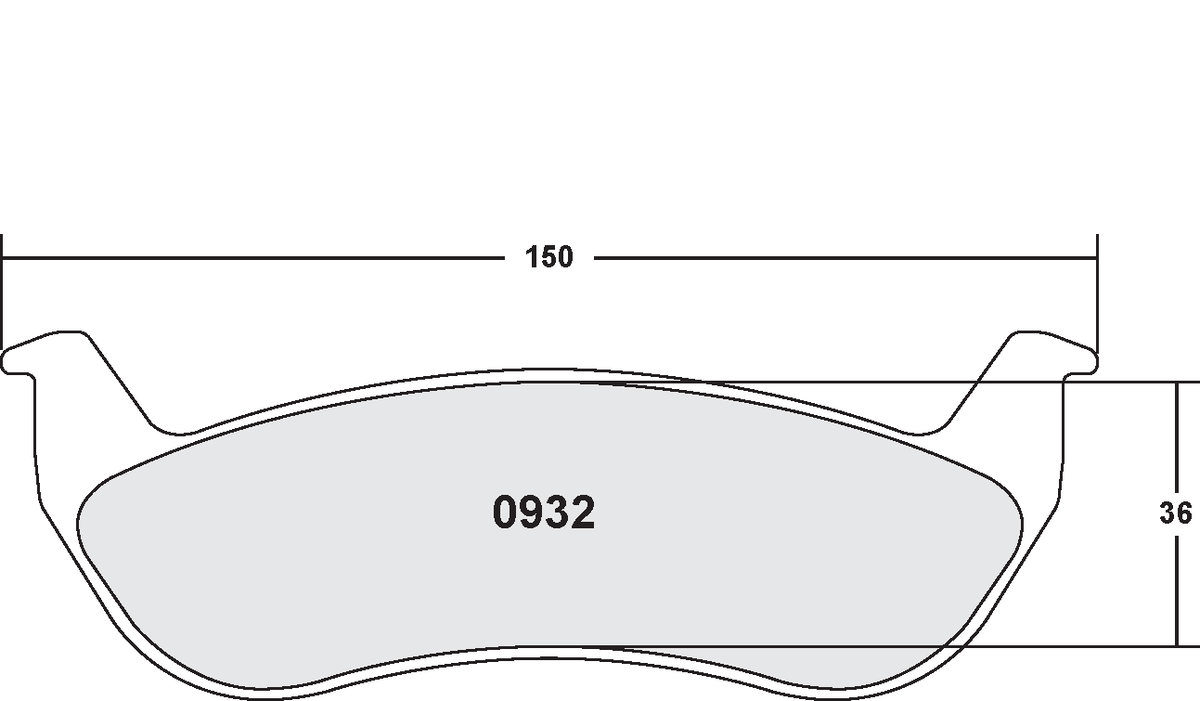 PFC 0932.22 Rear Brake Pads for Crown Victoria 2003-2011 (Z-Rated Compound) Photo-0