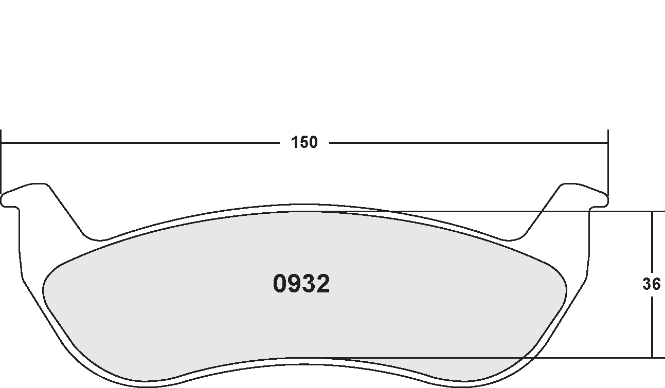 PFC 0932.22 Rear Brake Pads Z-RATED for Crown Victoria 2003-2011 Photo-0