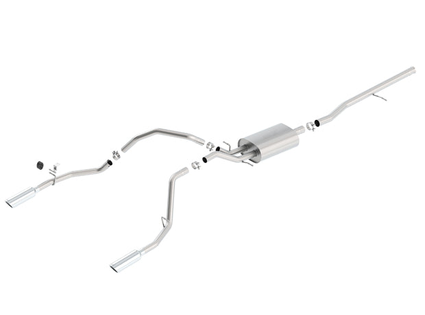 BORLA 140535 Cat Back Exhaust System SILV / SIERRA 1500 2013- 5,3L V8 Ext Standart Cab Touring Photo-0