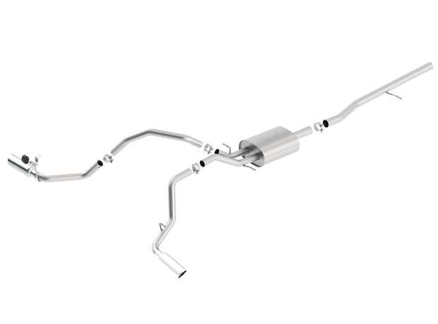 BORLA 140544 Cat Back Exhaust System SILV / SIERRA 1500 2013- 5,3L V8 Ext Standart Cab Touring Side Exit Photo-0