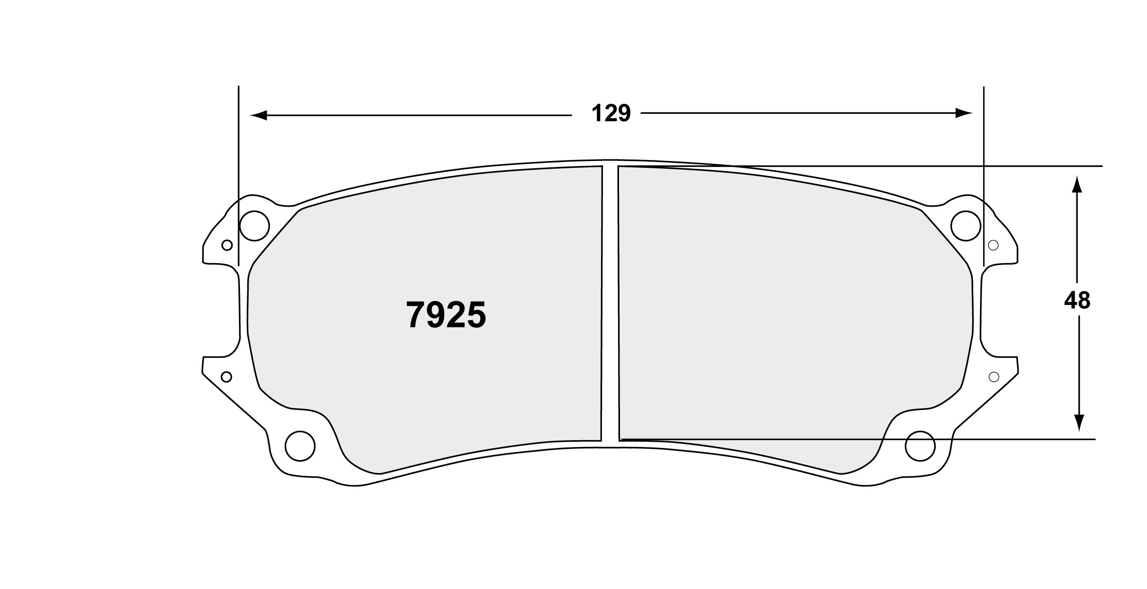 PFC 7925.97.30.44 Brake pads RACE 97 CMPD 30MM rear PORSCHE 991 GT3R ZR77 PFC Photo-0