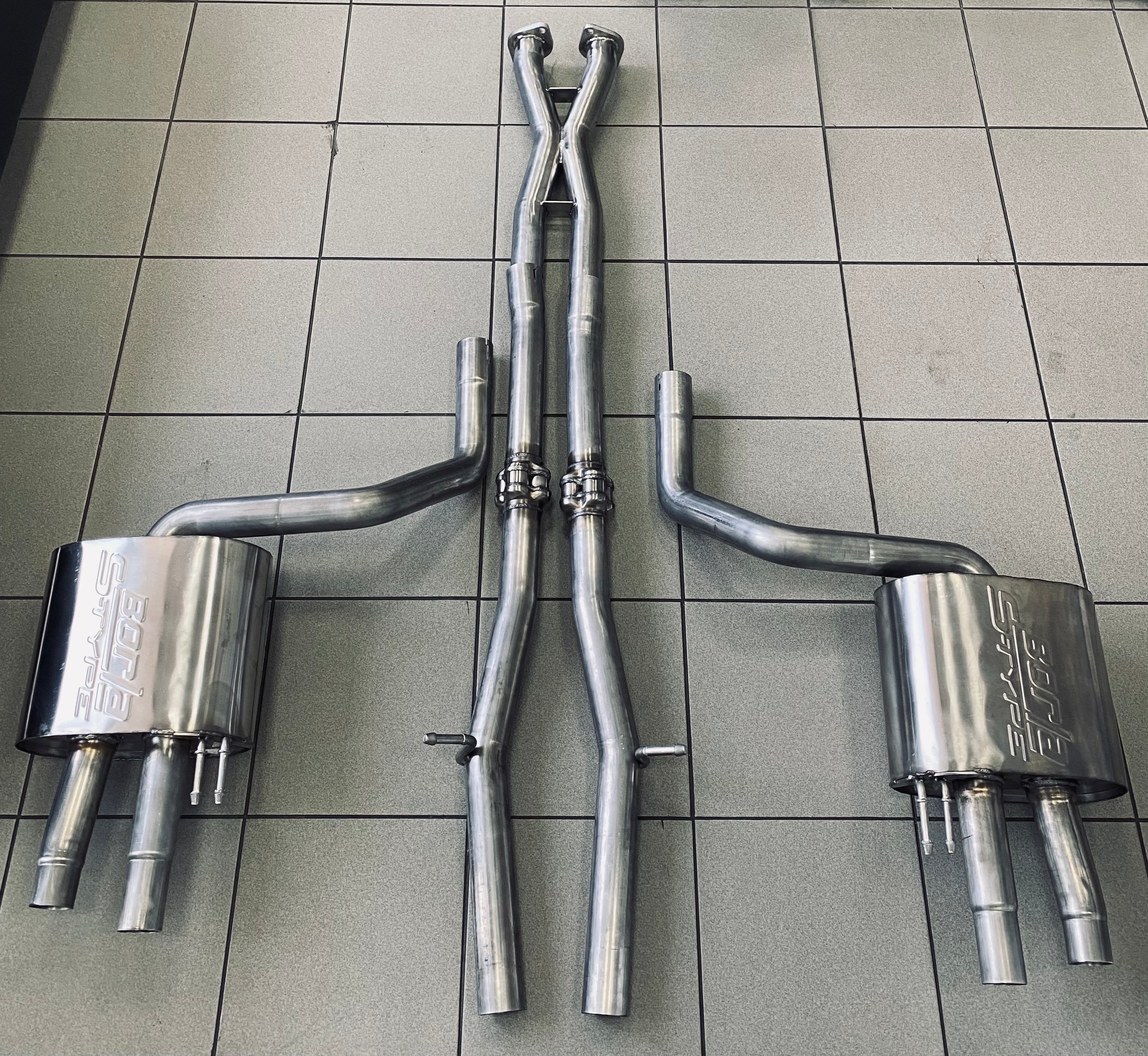 BORLA 140736 Exhaust system S-TYPE 2.25 inch (without limiters) KIA STINGER 2018 3.3L Photo-0