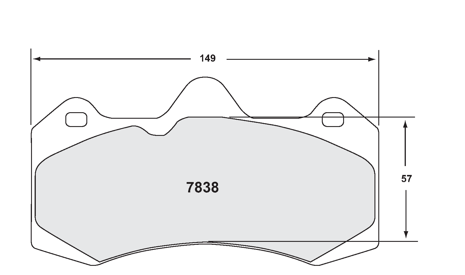 PFC 7838.08.17.44 Front brake pads RACE 08 CMPD 17mm McLaren MP4-12C/675LT/SEAT Leon Cup Photo-0