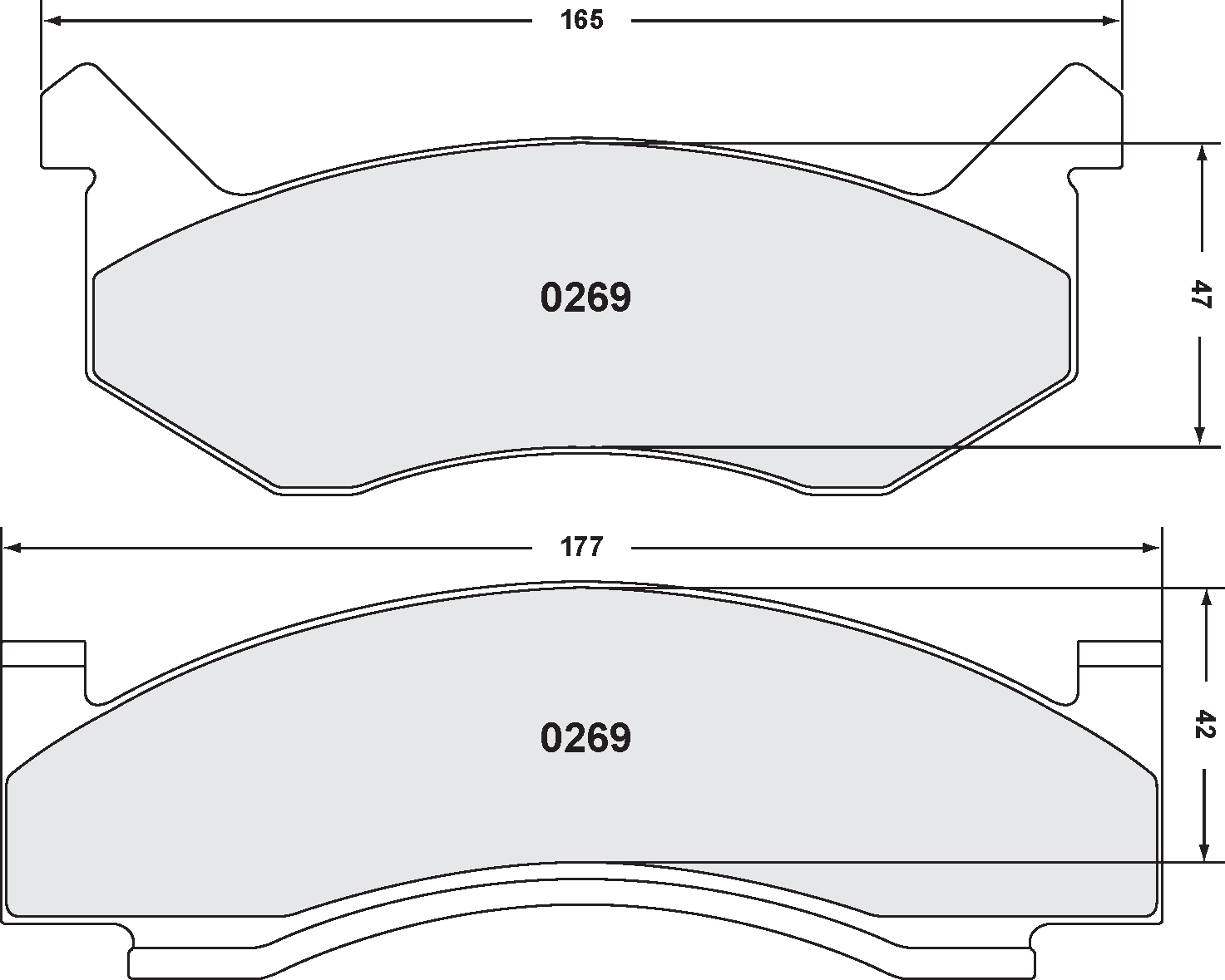 PFC 0269.10 Front Brake Pads Z-RATED for DODGE AD/AW (76-80), B-100 (73-80), D/W-100 (73-89), AD/AW-150 (81-92), B-1500/2500/3500 (96-98),D/W-150 (79-93) Photo-0