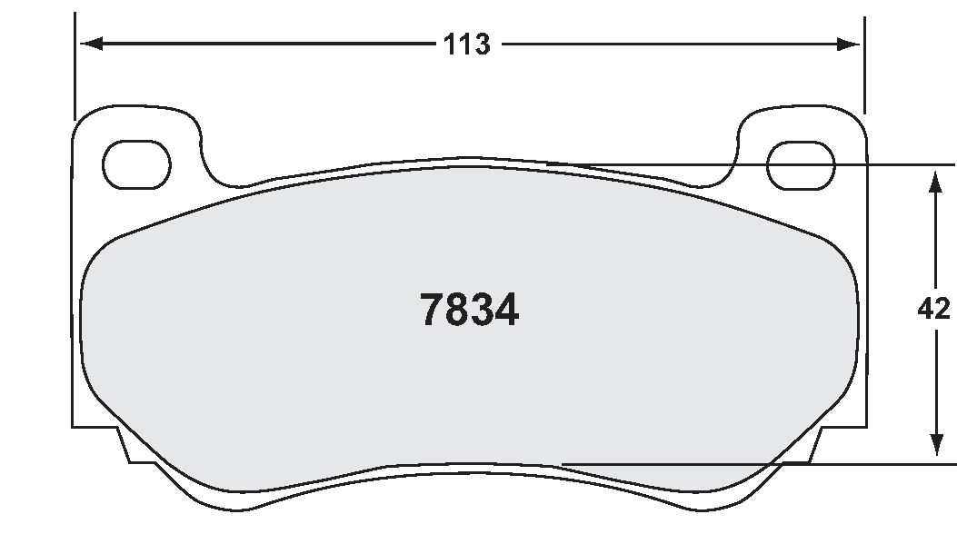 PFC 7834.01.16.44 Brake pads RACE 01 CMPD 16MM Lotus Exige (2006-) Sport Cup (4 piston) Photo-0