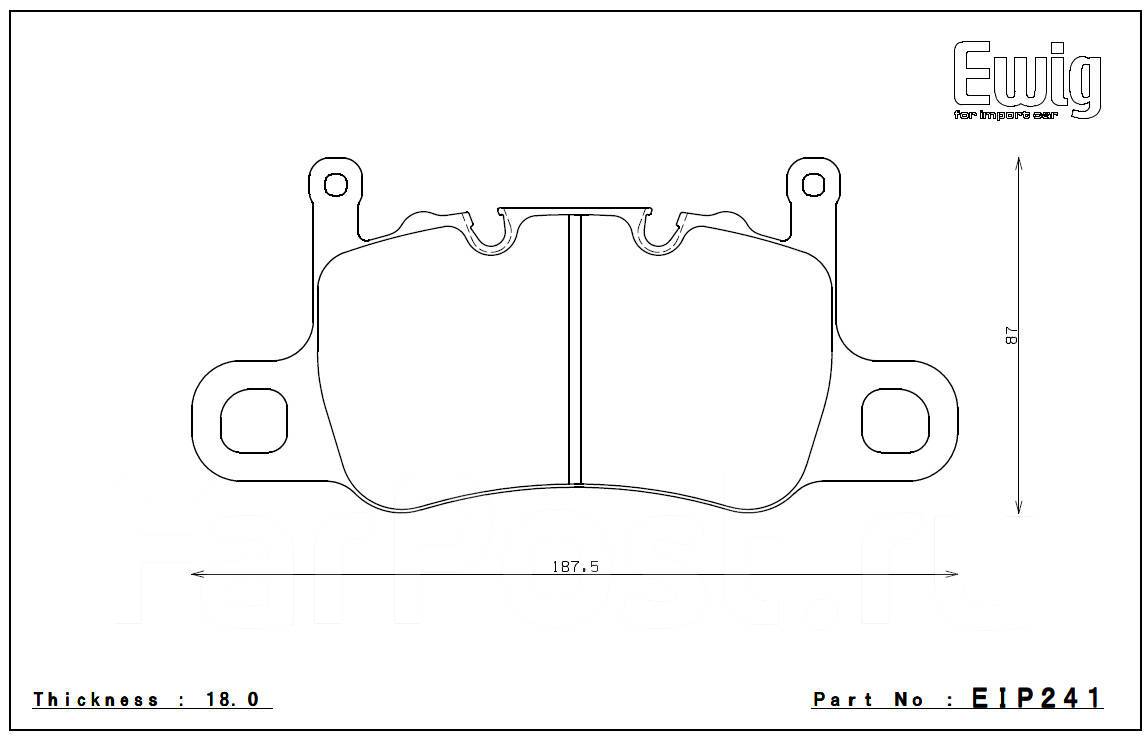 ENDLESS EIP241W007 Rear brake pads PORSCHE 991 GT3 PCCB (Ceramic) Photo-0