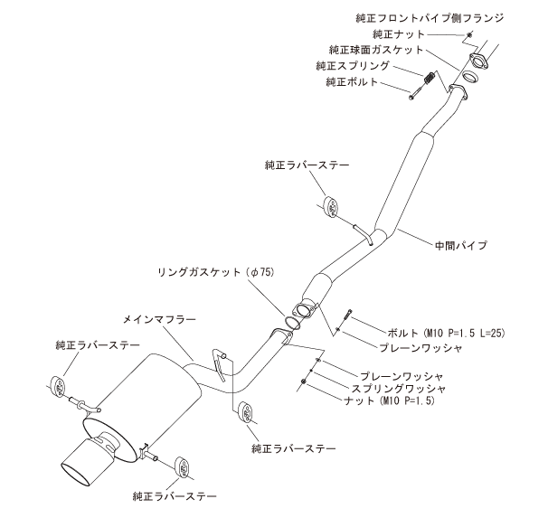 HKS 31029-AF002 Exhaust system Super Turbo Muffler SUBARU IMPREZA GDA/GDB Photo-4