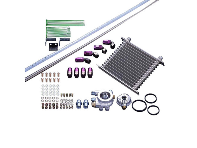 HKS 15004-AM010 Oil Cooler Kit Evo 9 Combined Twin Core System (see notes) Photo-0
