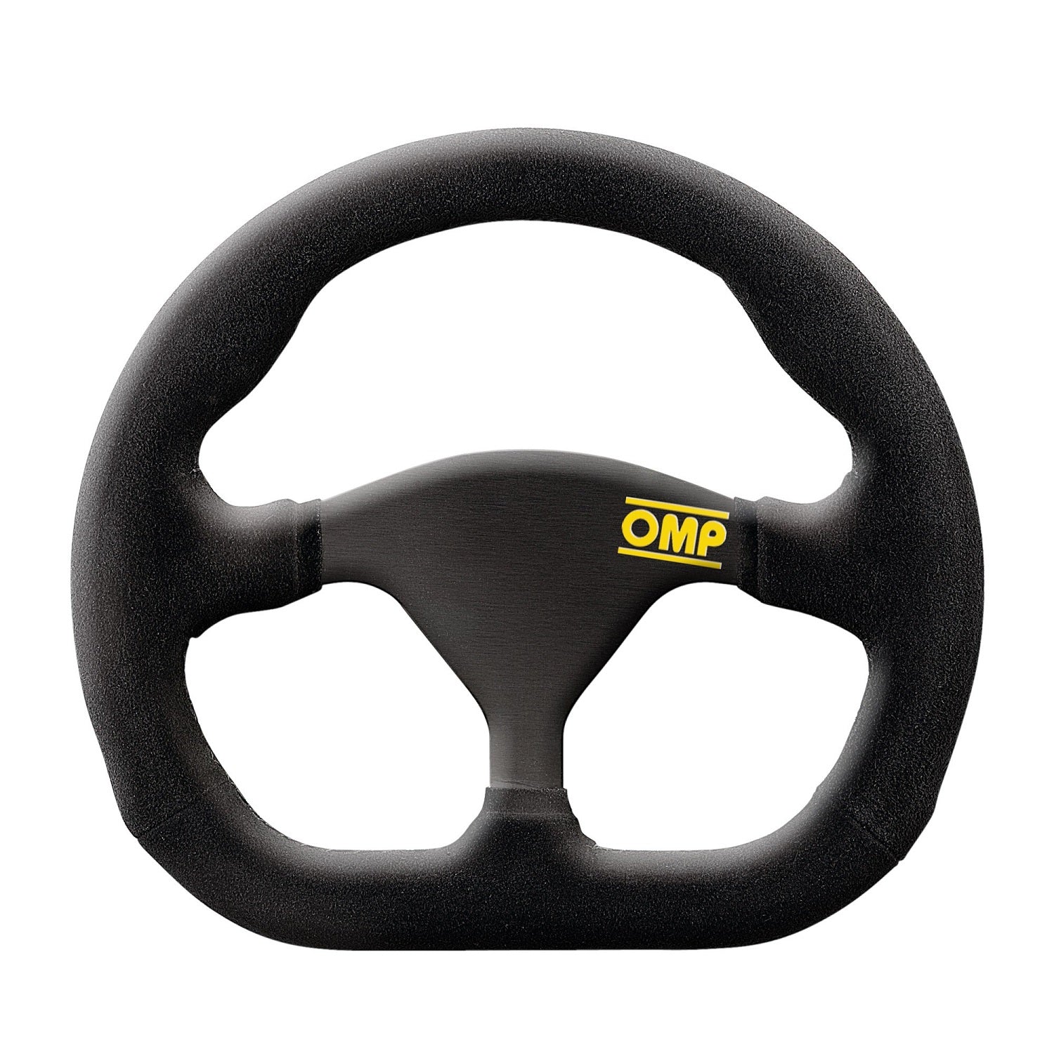 OMP OD0-1972-071 (OD/1972/N) Steering wheel FORMULA QUADRO, suede, black, diam. 250x230mm, flat Photo-0