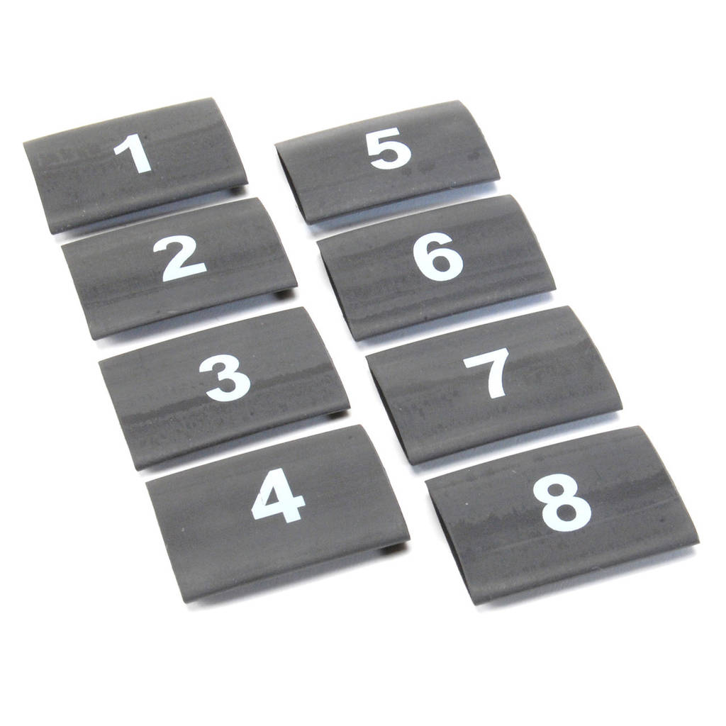 DEI 010849 Wire Markers 8 pc set numbered 1-8 Black Photo-0