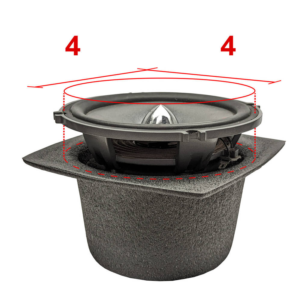 DEI 050311 Speaker Baffles 4" Round Slim 6"w x 6"h x 2-1/2"d Pair Photo-2