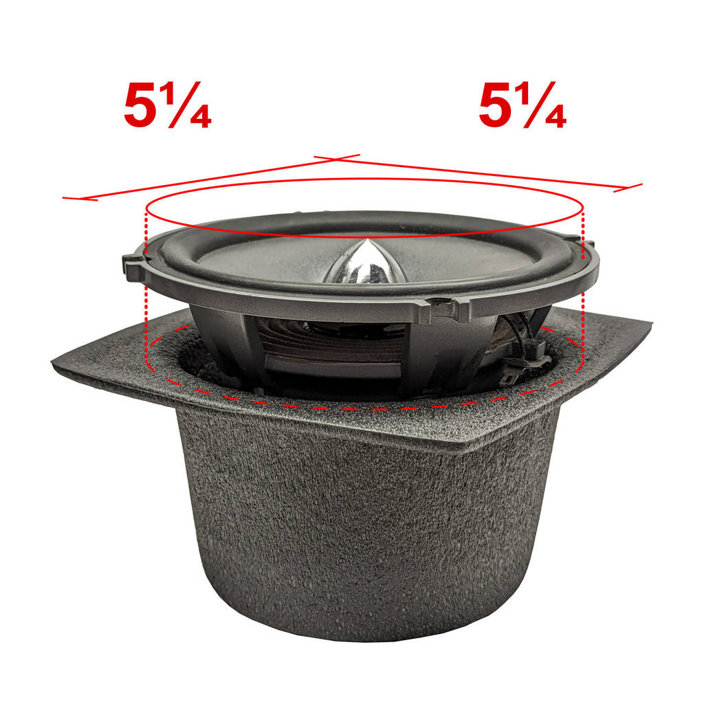 DEI 050320 Speaker Baffles 5-1/4" Round 6-1/2"w x 6-1/2"h x 4"d Pair Photo-2