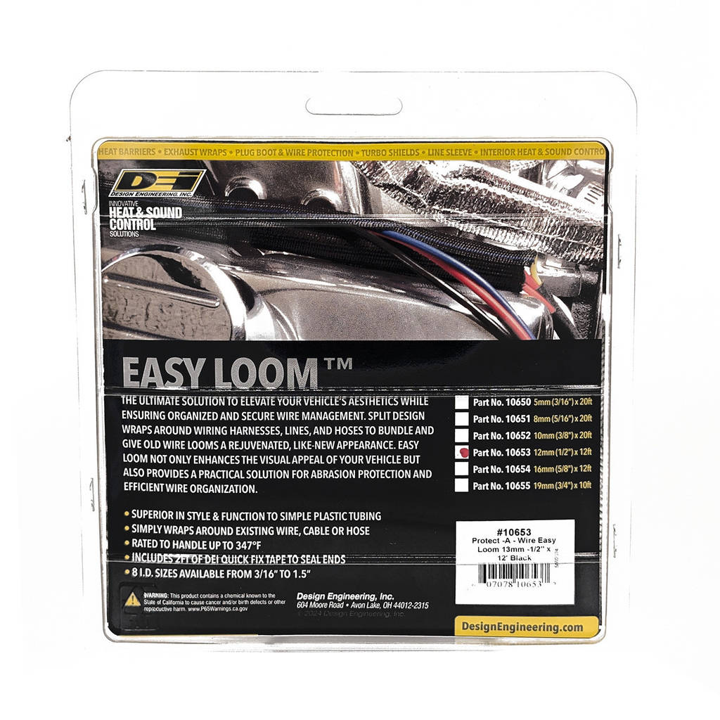 DEI 010653 Split Wire Sleeve Easy Loom 13mm-1/2" x 12' Black Photo-7