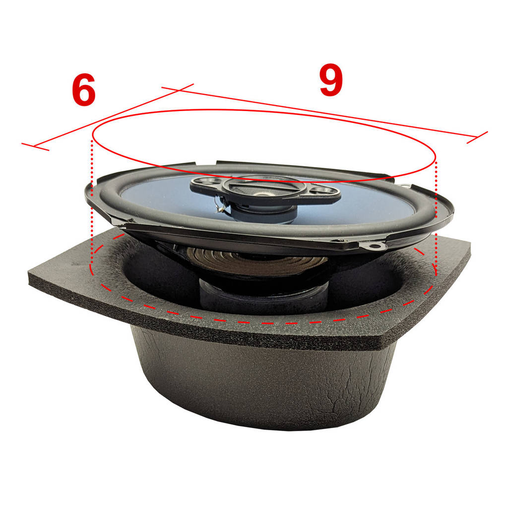 DEI 050380 Speaker Baffles 6"x 9" Oval 10-1/2"w x 7-3/4"h x 4-1/2"d Pair Photo-2
