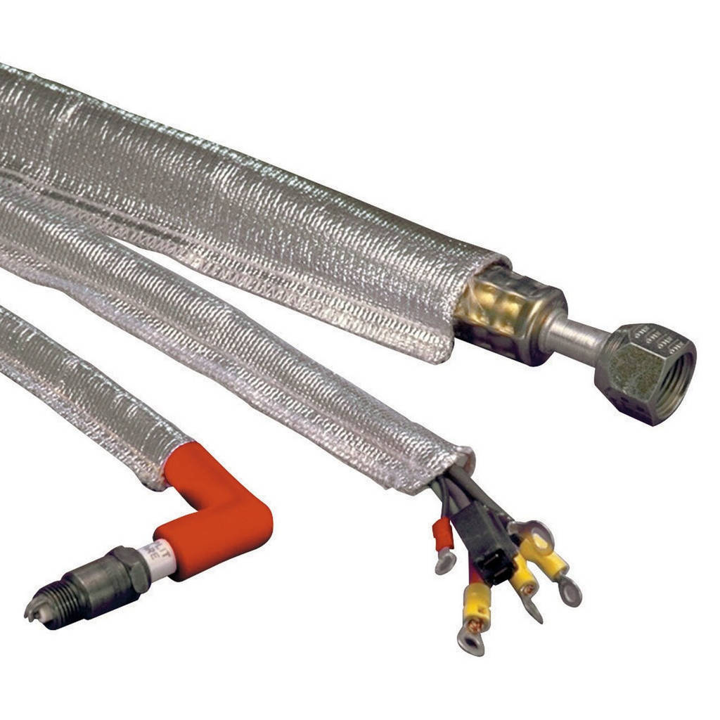 DEI 010420 Heat Sheath 1-1/2" I.D. x 3ft AluMINIzed Sleeving-sewn edge Photo-3