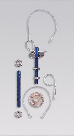 OMP EB0-0480 PAIR OF ALU BONNET PINS Photo-0