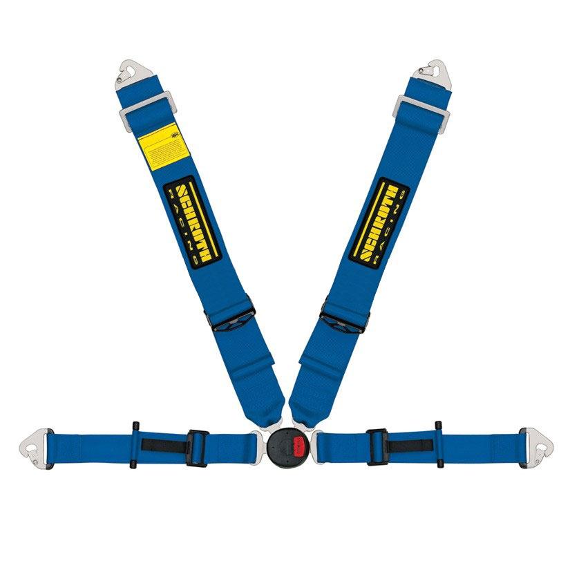 SCHROTH 25171 Seat Belt Profi 2-FE 4-point Right, Asm, Pull Down, ECE, Blue Photo-0