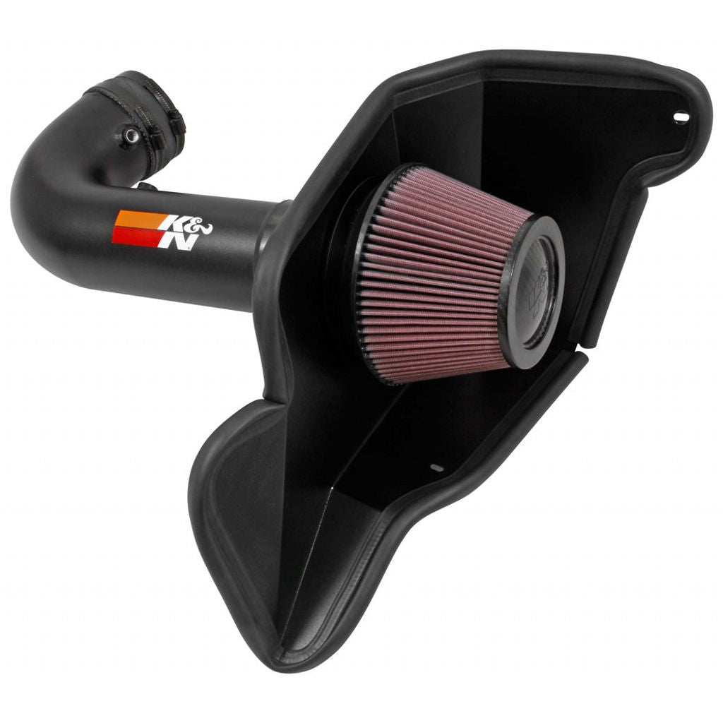 K&N 69-3538TTK Performance Air Intake System TYPHOON; FORD MUSTANG GT350/R V8-5.2L F/I, 2016-17 Photo-0