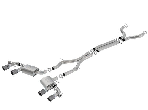 BORLA 140727CFBA Exhaust system "ATAK" for CHEVROLET CAMARO ZL1 6.62 "CARBON FIBER BLACK ANODIZED TIPS Photo-0