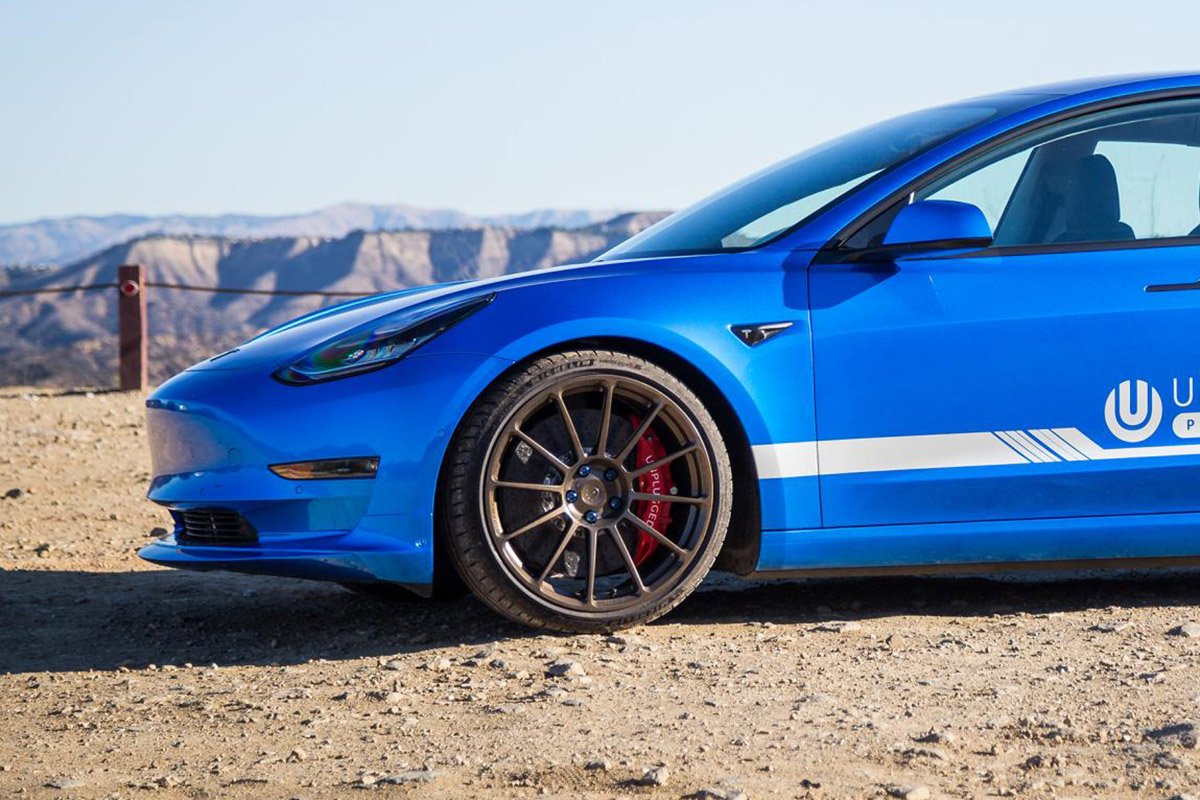 UNPLUGGED PERFORMANCE UP-M3-301-1.1 Front Spoiler Urethane for TESLA Model 3 Photo-4