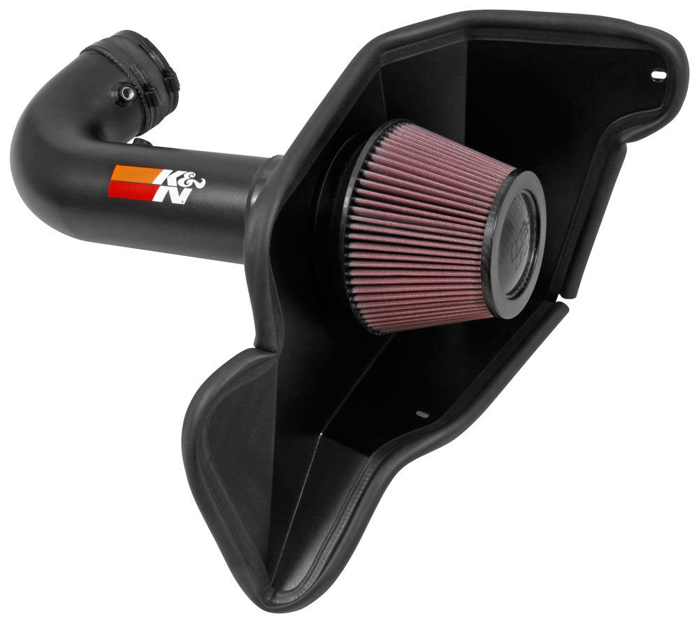 K&N 69-3538TTK Performance Air Intake System TYPHOON; FORD MUSTANG GT350/R V8-5.2L F/I, 2016-17 Photo-0