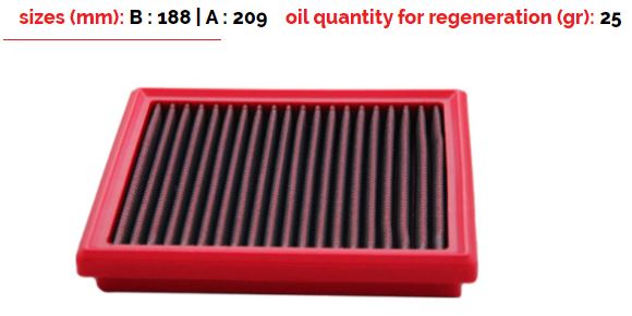 BMC FB881/01 188x209 PANEL AIR FILTER Photo-0