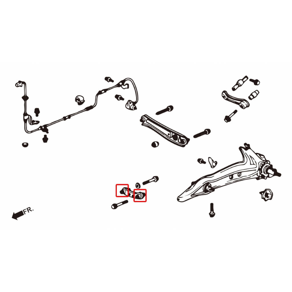 HARDRACE 6105 CIVIC EF/EG/EK/DC2 TOE CONTROL ARM BUSHING (HARDEN RUBBER) 4PCS/SET Photo-1
