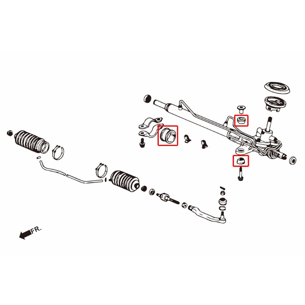 HARDRACE 6311 CIVIC 97-00 EK TPV REINFORCED STEERING BUSH 5PCS/SET Photo-1