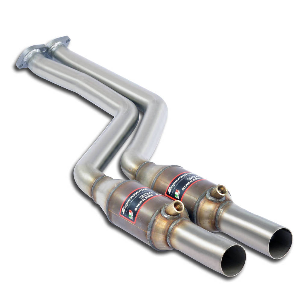 SUPERSPRINT 787302 Front exhaust with Metallic catalytic converter Right + Left BMW E46 Photo-0