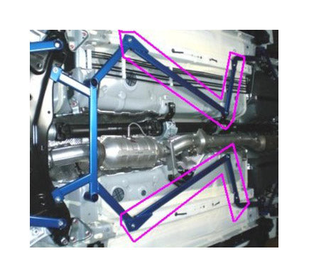 CUSCO 566 492 C Power brace floor center for MITSUBISHI Lancer Evolution 10 (CZ4A) Photo-0