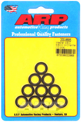 ARP 200-8685 Washer Kit 3/8" ID 5/8" OD machined chamfer black oxide washers Photo-0