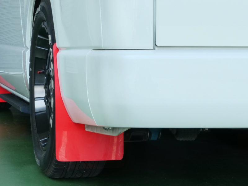CUSCO 918 851 RR Mud Flaps Rear (red) for TOYOTA Hiace (GDH201V) 2004- Photo-1