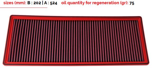 BMC FB895/01 202x524 PANEL AIR FILTER Photo-0