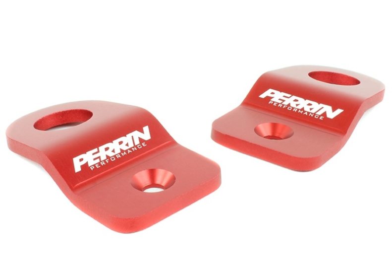 PERRIN PSP-ENG-521RD Upper Radiator Bracket Set Red (08+) Photo-0