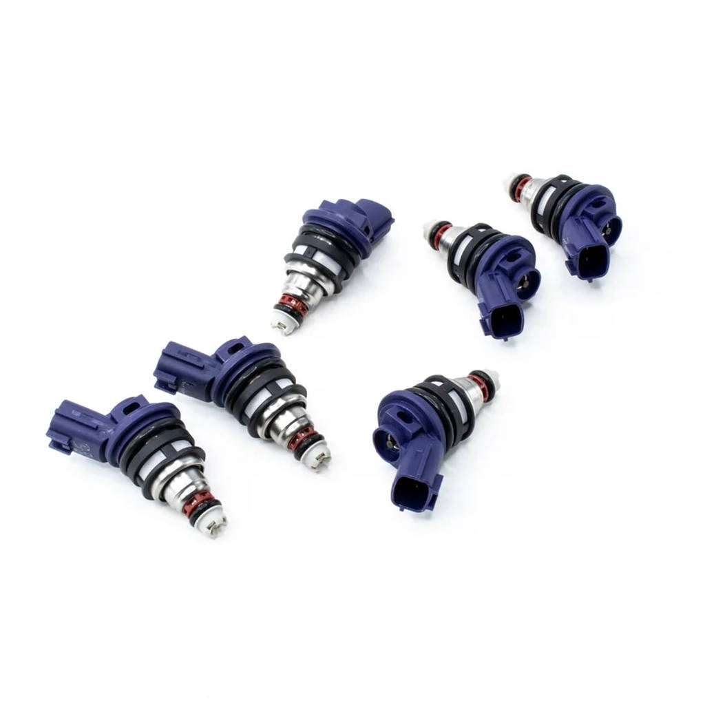 DEATSCHWERKS 01J-00-0370-6 Set of 6 370cc Side Feed Injectors for NISSAN 300zx 90-99 and Skyline RB2 Photo-0
