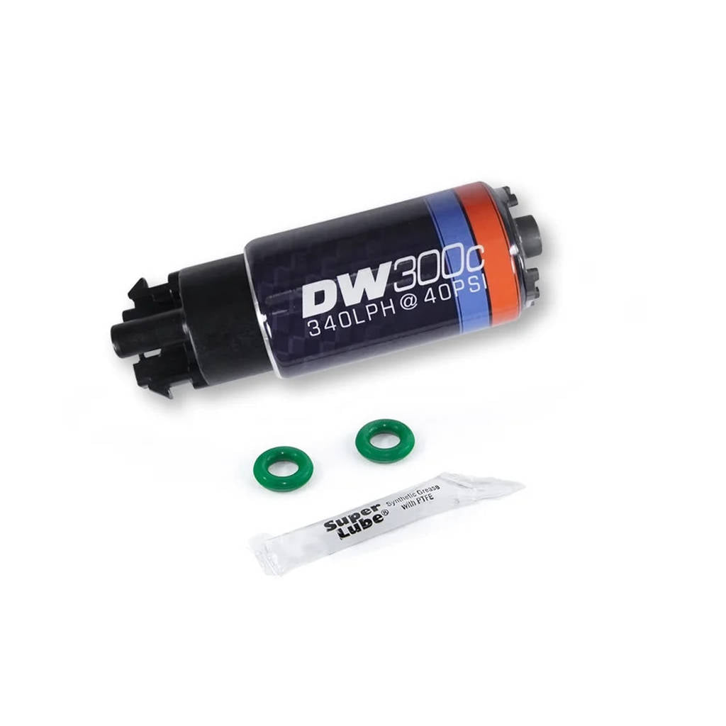 DEATSCHWERKS 9-309-1009 DW300C series, 340lph compact fuel pump w/mounting clips w/Install Kit for Photo-0