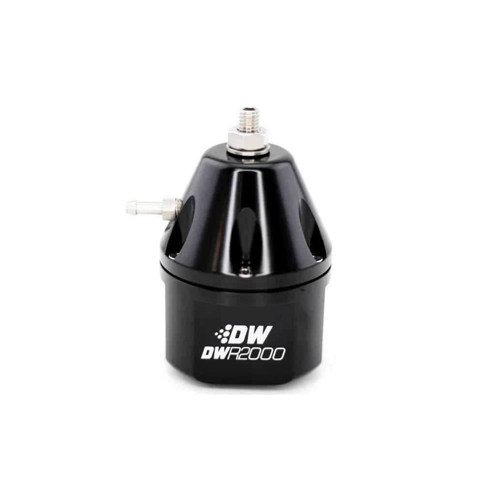 DEATSCHWERKS 6-2000-FRB DWR2000 adjustable fuel pressure regulator, anodized black. Dual -10AN inlet Photo-0