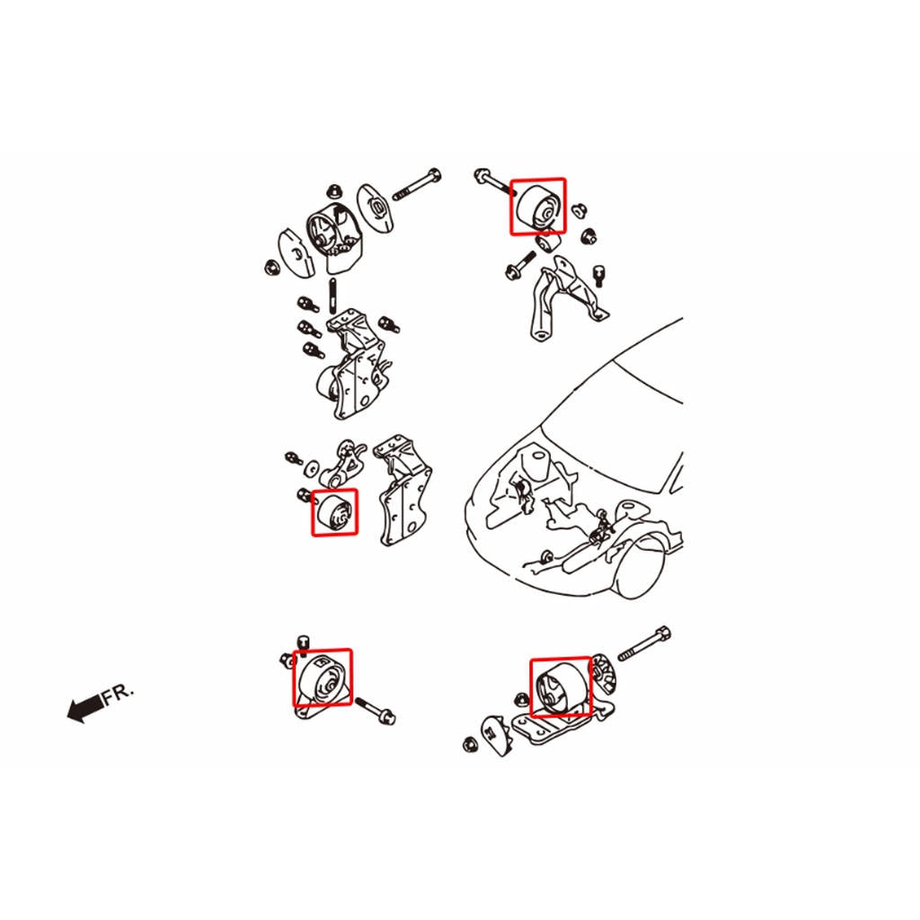 HARDRACE 6449 HARDEN ENGINE MOUNT MITSUBISHI LANCER EVO Photo-1