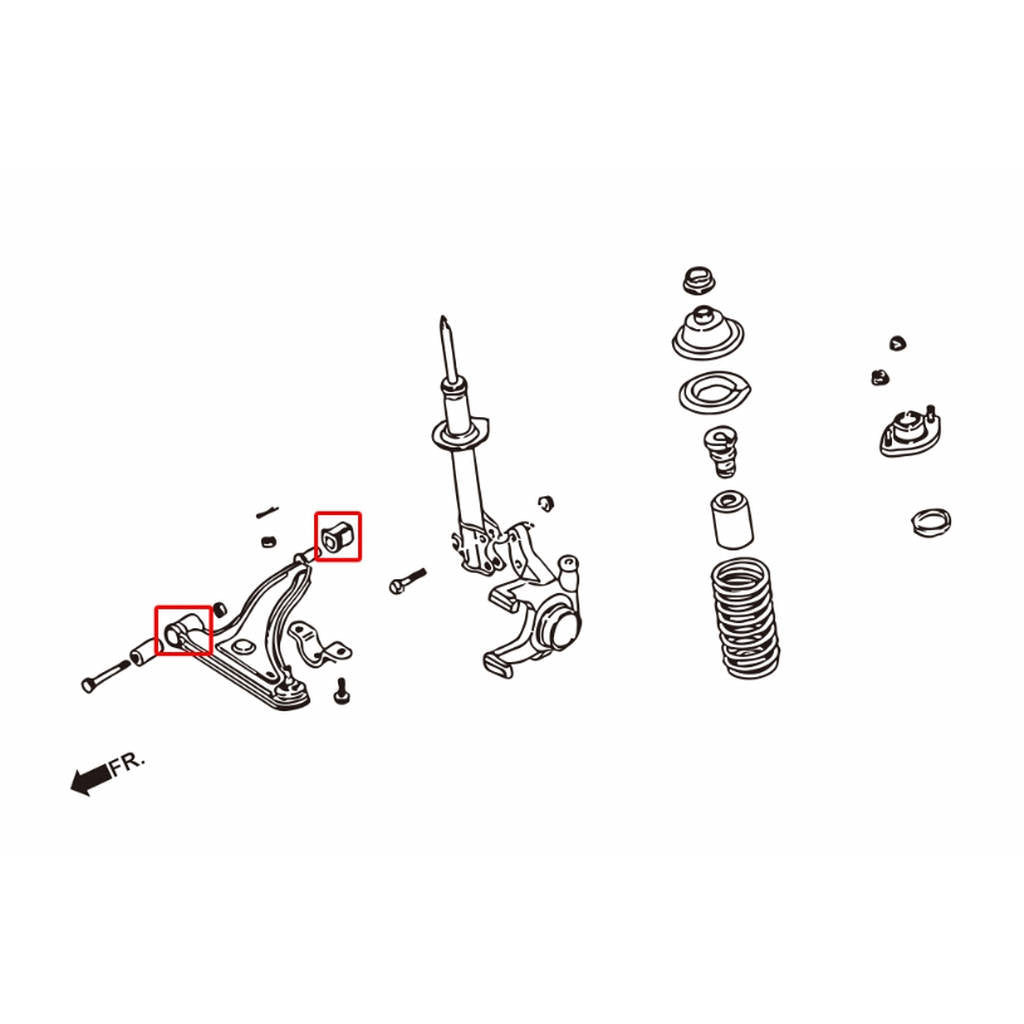 HARDRACE 6429 HARDEN RUBBER BUSHING NISSAN MARCH K11 93 Photo-1