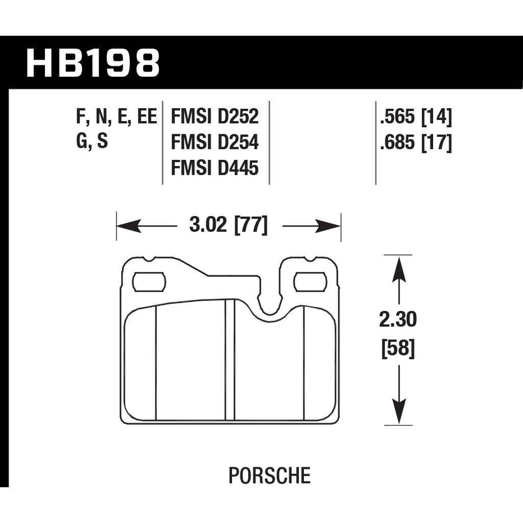 HAWK HB198F.685 Brake Pads HPS Photo-2