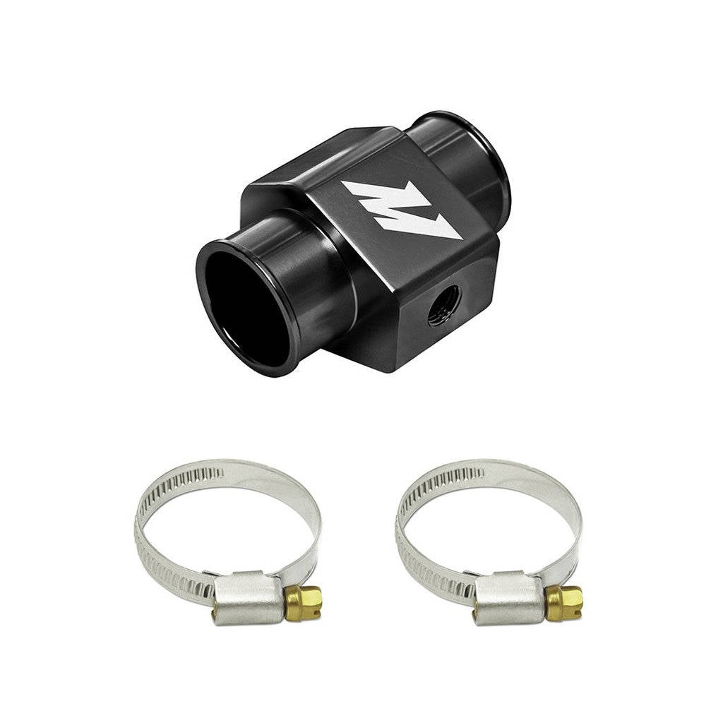 MISHIMOTO MMWHS-28-BK Water Temperature Sensor Adapter - 28mm - Black, Silver, Gold Photo-0