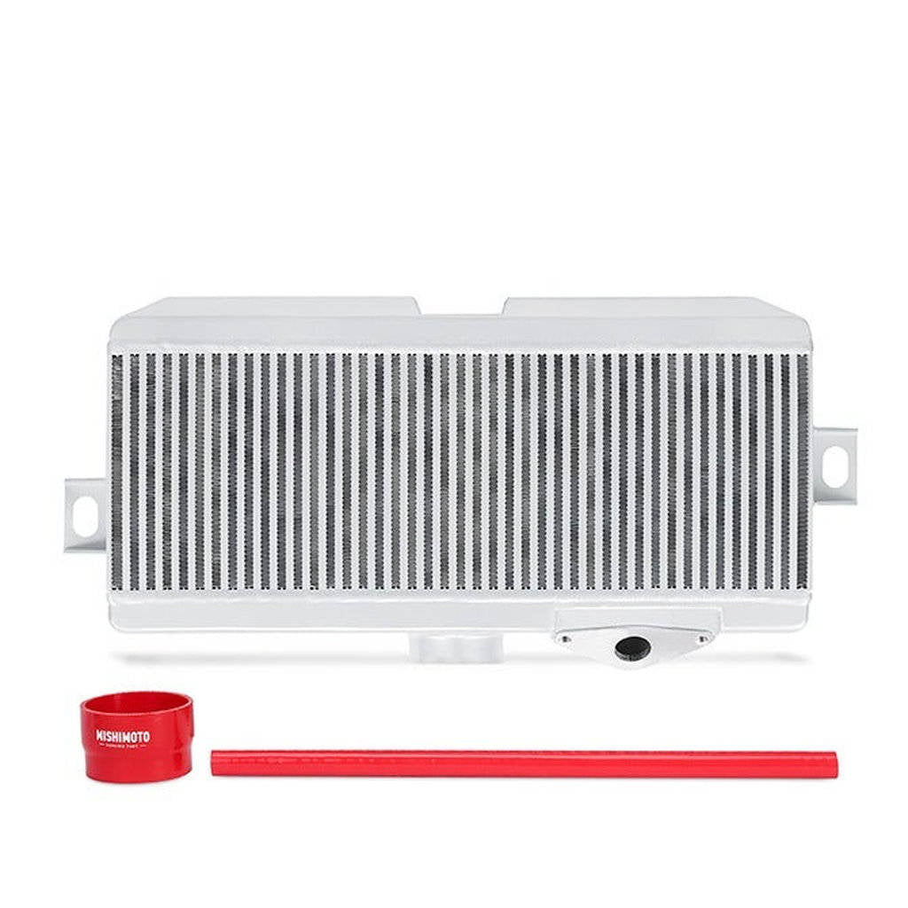 MISHIMOTO MMTMIC-STI-08SLRD SUBARU WRX STI Performance Top-Mount Intercooler Kit, Silver Cooler, Red Photo-0