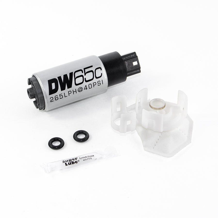 DEATSCHWERKS 9-651-1026 DW65C series, 265lph compact fuel pump without mounting clips w/Install Kit Photo-0