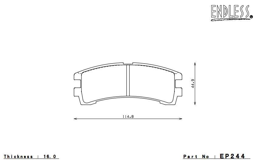 ENDLESS EP244SSY Rear brake pads NISSAN Pathfinder 88-95 Photo-0
