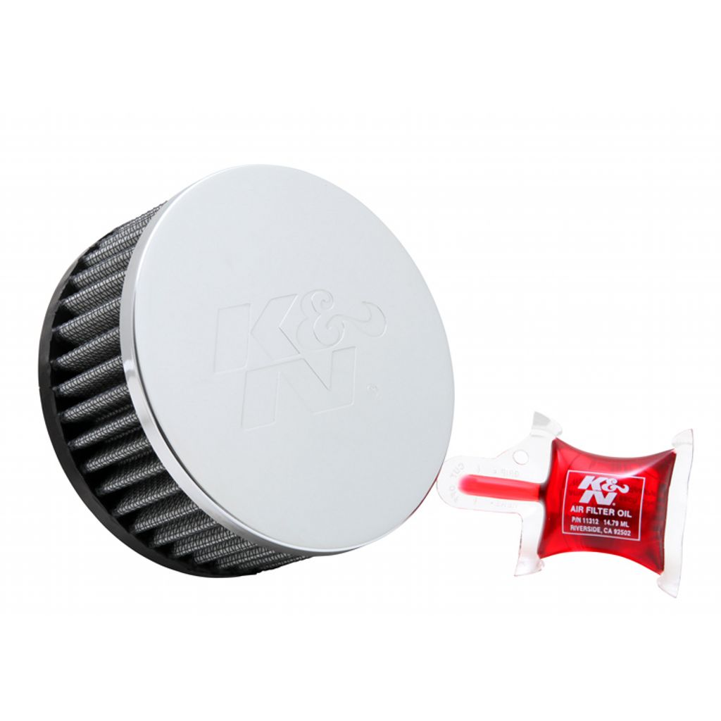 K&N RC-1950 UNIVERSAL Clamp-On Air Filter 2-1/4" O/S FLG, 4-1/2"OD, 2"H Photo-0