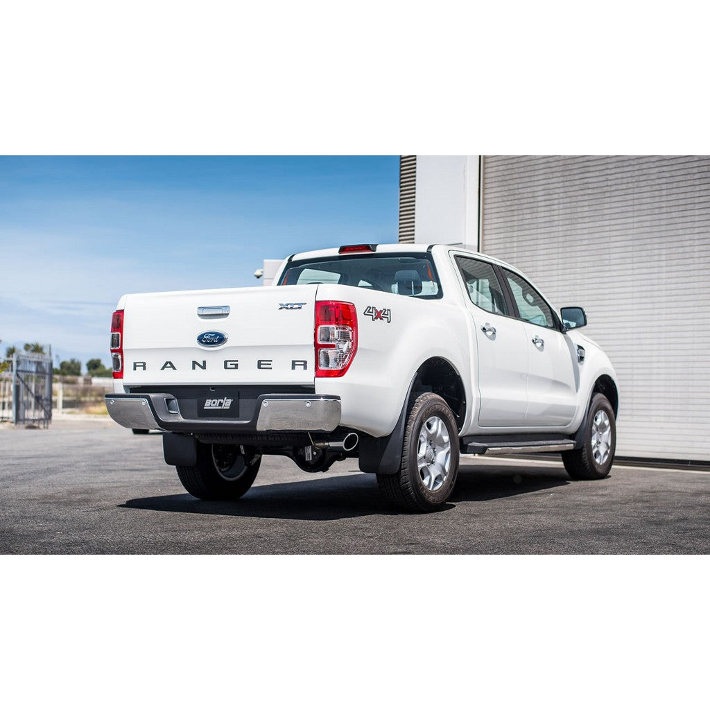 BORLA 140728 Cat-Back Exhaust S-Type Ranger Diesel 2018 18 3.2L AT 2+4WD 4DR CC SB 2.50" Photo-1