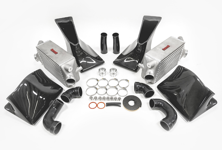 AMS ALP.23.09.0001-1 Intercooler Kit With Carbon Fiber Shrouds for PORSCHE 911 Turbo / Turbo S (991.1) 2013-2015 Photo-0